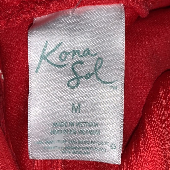 Kona Sol Textured Ribbed Side Cut Out Medium Coverage One Piece Swimsuit - Picture 8 of 16